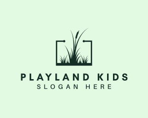 Gardening Grass Lawn logo design