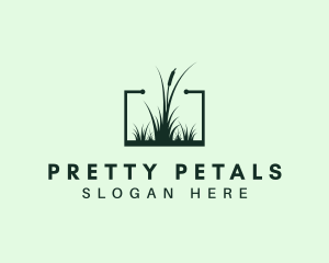 Gardening Grass Lawn logo design