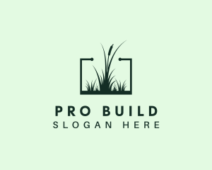 Gardening Grass Lawn logo design