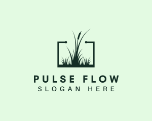 Gardening Grass Lawn logo design