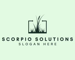 Gardening Grass Lawn logo design