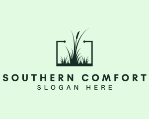 Gardening Grass Lawn logo design