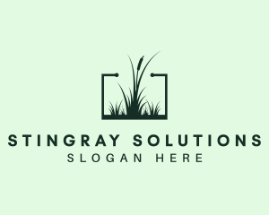 Gardening Grass Lawn logo design