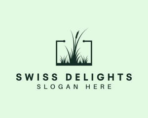 Gardening Grass Lawn logo design