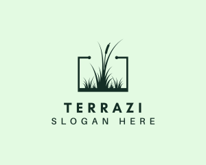 Gardening Grass Lawn logo design