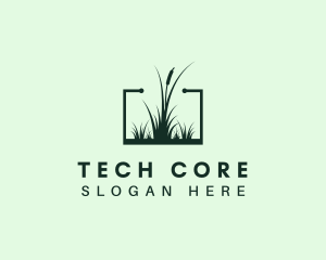 Gardening Grass Lawn logo design