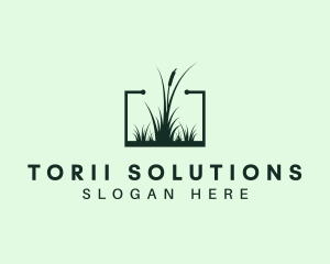 Gardening Grass Lawn logo design