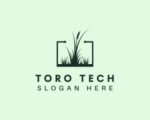 Gardening Grass Lawn logo design