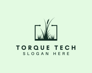 Gardening Grass Lawn logo design