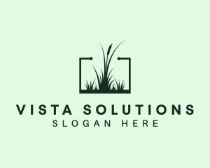 Gardening Grass Lawn logo design