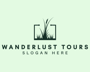 Gardening Grass Lawn logo design