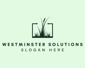 Gardening Grass Lawn logo design