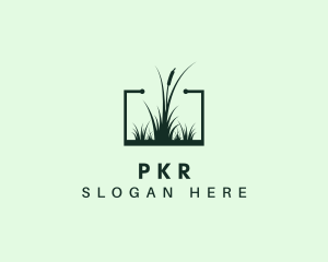 Gardening Grass Lawn logo design