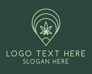 Cbd - Weed GPS Location logo design