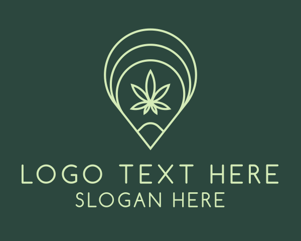 Botanical - Weed GPS Location logo design