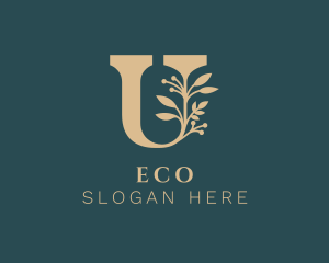 Luxury Plant Letter U Logo