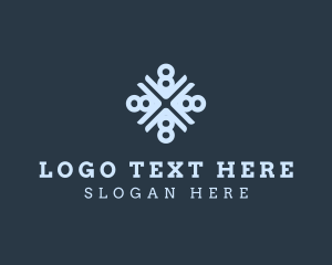 Digital - Number 8 Cross Pattern logo design