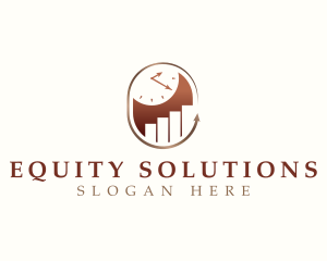 Equity - Clock Chart Progress logo design