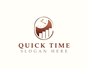 Minute - Clock Chart Progress logo design