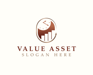 Asset - Clock Chart Progress logo design