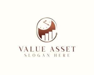 Asset - Clock Chart Progress logo design