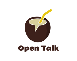 Coconut Drink Chat logo design