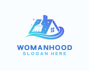 Homemaking - House Cleaning Broom logo design