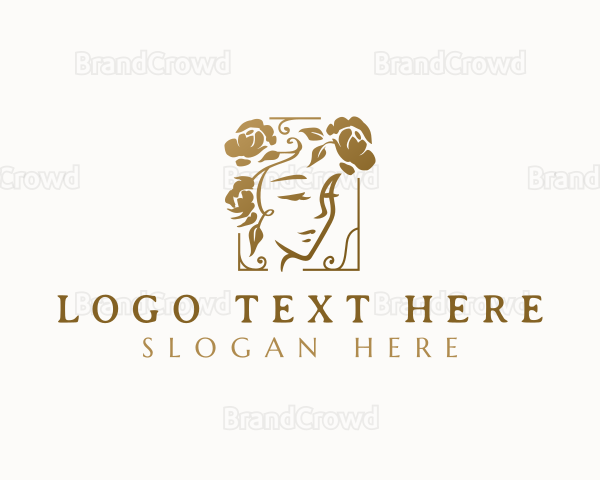 Floral Woman Beauty Logo