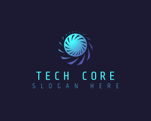 Radial Tech Turbine logo design