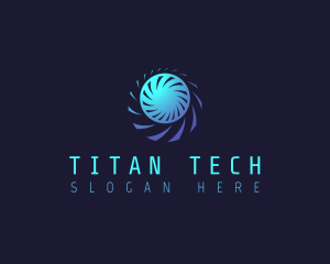 Radial Tech Turbine logo design