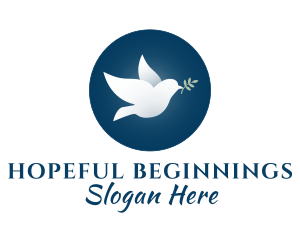 Hope - Peace Dove Bird logo design