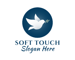 Soft - Peace Dove Bird logo design