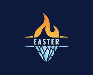 Cool - Fire Ice Cooling logo design