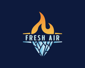 Fire Ice Cooling logo design