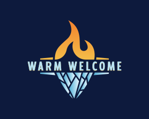 Fire Ice Cooling logo design