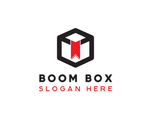 Box Cube Bookmark logo design