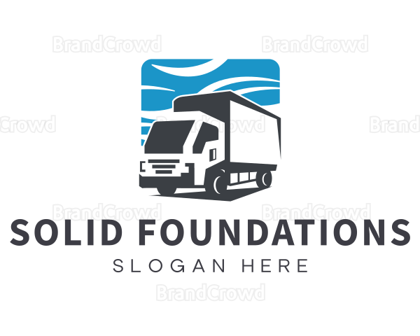 Closed Van Logistic Trucking Logo