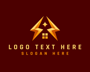 Volt - Lightning House Star logo design