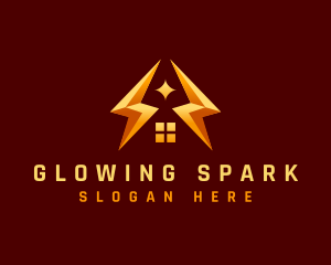 Lightning House Star logo design