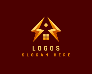 Volt - Lightning House Star logo design