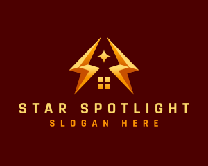 Lightning House Star logo design