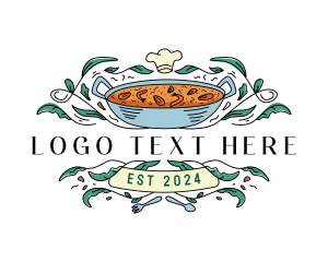Organic - Paella Dining Restaurant logo design