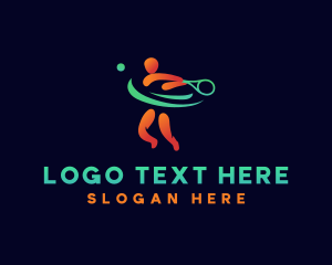 League - Athlete Tennis Ball logo design