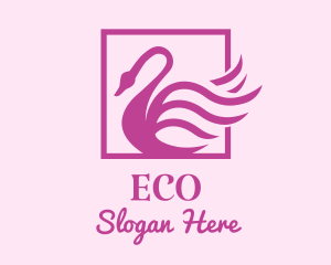 Swan - Pink Swan Salon logo design
