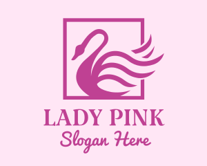 Wild - Pink Swan Salon logo design