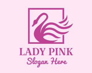 Pink Swan Salon logo design