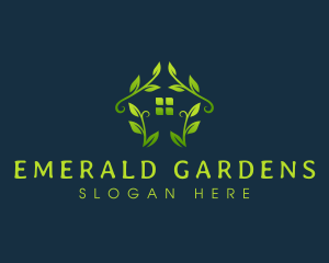 Leaf Garden House logo design