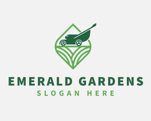 Field Gardening Lawn Mower logo design