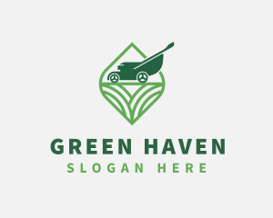 Field Gardening Lawn Mower logo design