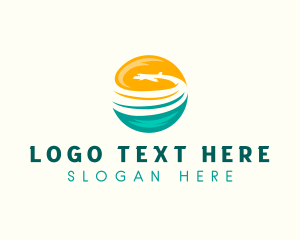 Sea - Plane Travel Tourism logo design